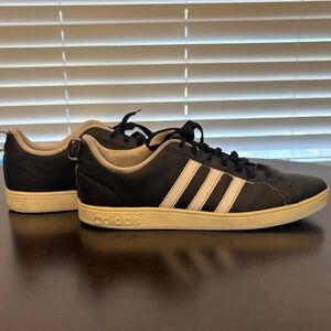 Adidas Men's Black and White Sneakers